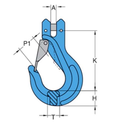 Yoke G100 Clevis Sling Hook With Latch - AIMS Industrial Supplies