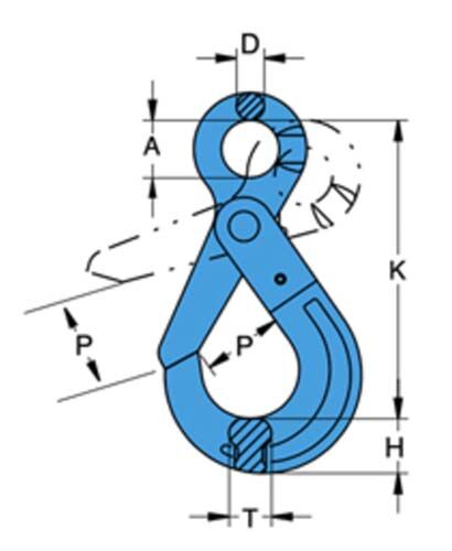 Yoke G100 Eye Self Locking Hook - AIMS Industrial Supplies