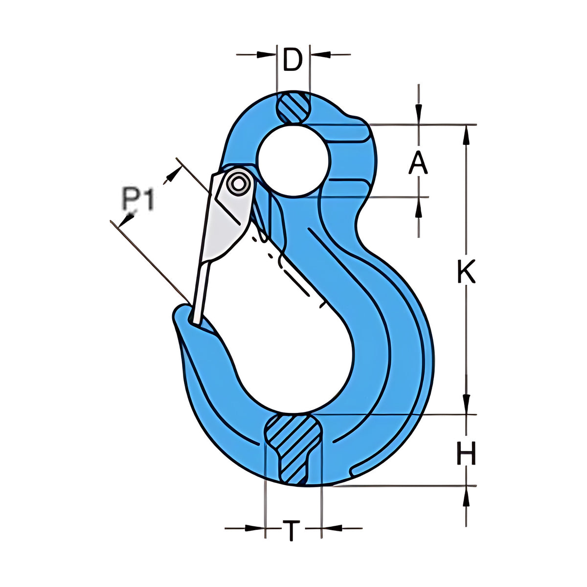 Yoke G100 Eye Sling Hook With Latch