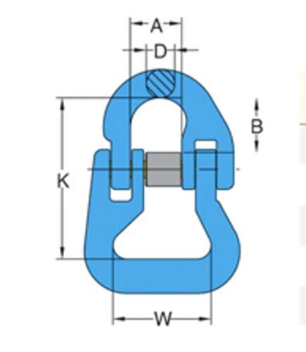 Yoke G100 Webbing Sling Connector 8mm - 184208 - AIMS Industrial Supplies