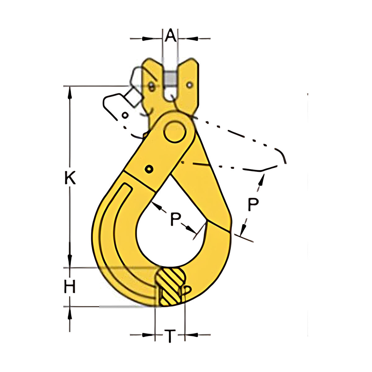 Yoke G80 Clevis Self Locking Hook