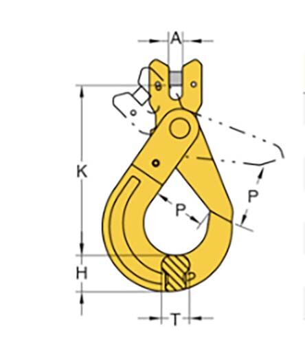 Yoke G80 Clevis Self Locking Hook - AIMS Industrial Supplies