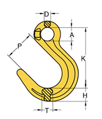 Yoke G80 Eye Foundry Hook - AIMS Industrial Supplies