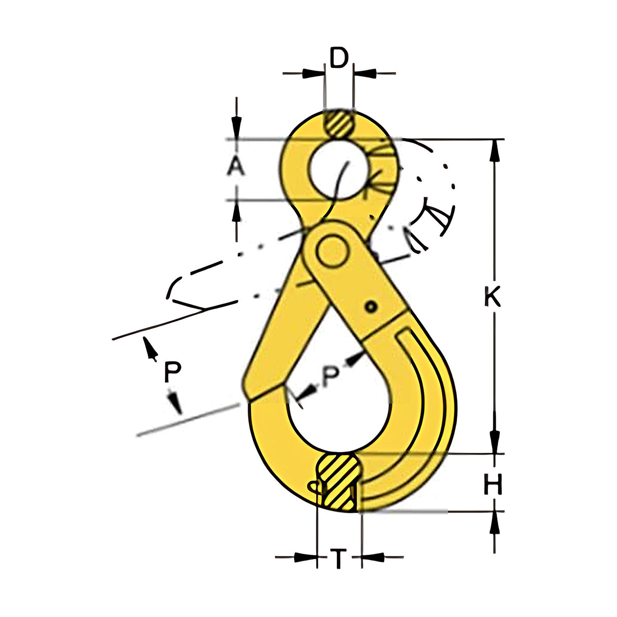 Yoke G80 Eye Type Self Locking Hook