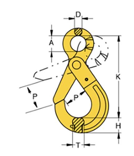 Yoke G80 Eye Type Self Locking Hook - AIMS Industrial Supplies