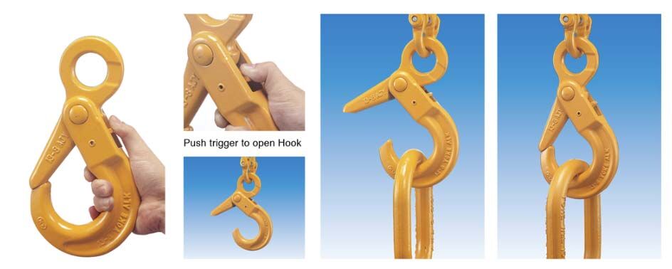 Yoke G80 Eye Type Self Locking Hook - AIMS Industrial Supplies