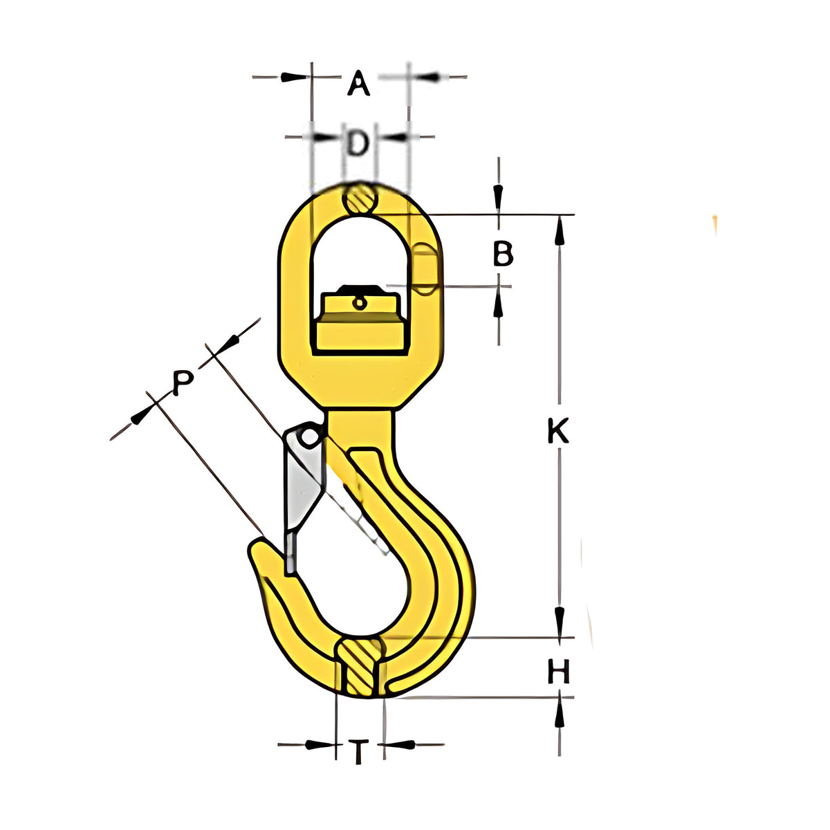 Yoke G80 Swivel Eye Sling Hook With Ball Bearing